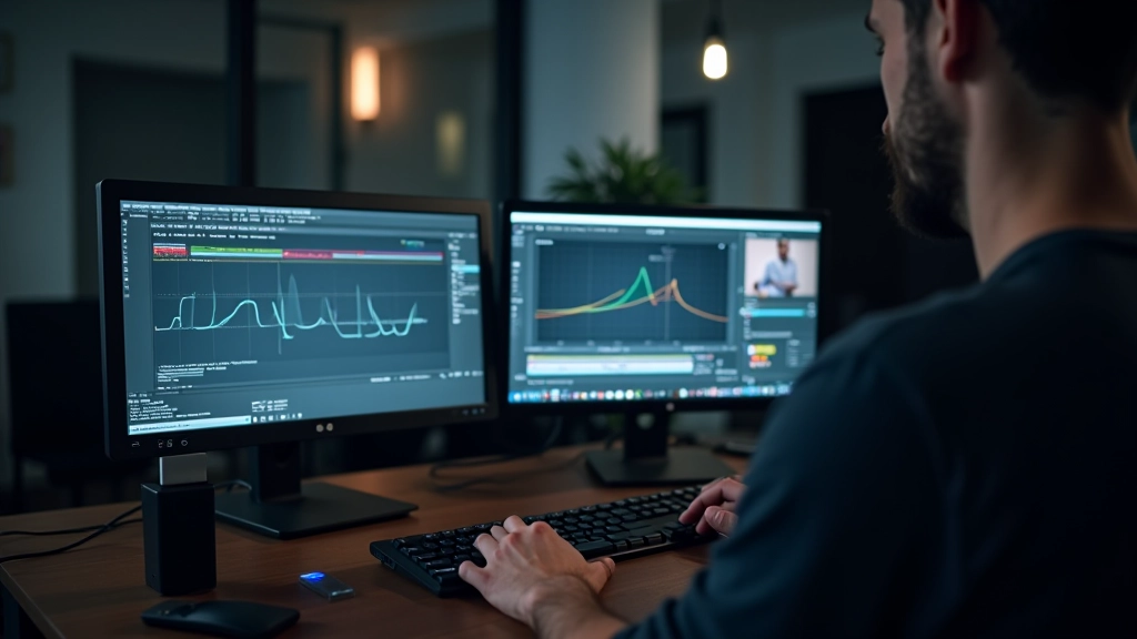 Monitor che mostra un frame di un'animazione con tracce di movimento e curve di interpolazione evidenziate